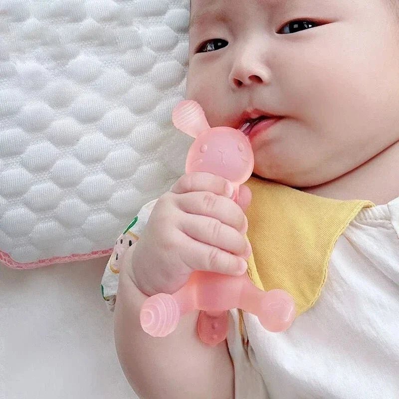 Anneau de Dentition - ToothyBuddyâą - Lapin Rose - Mini mordille