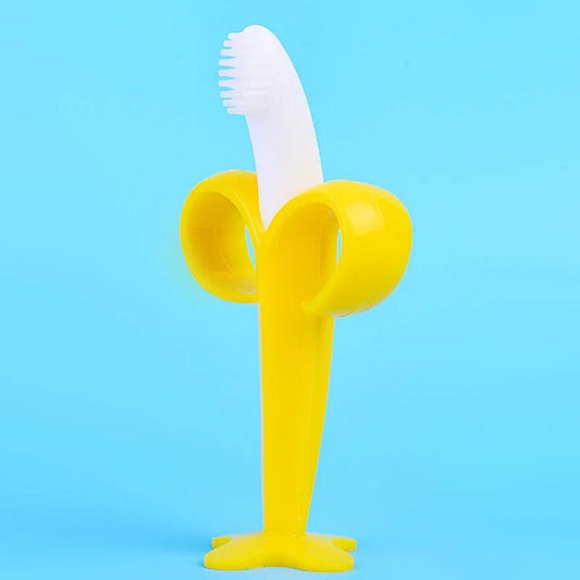 Anneau de Dentition - BananaChewBrush™ - Jaune - Mini mordille