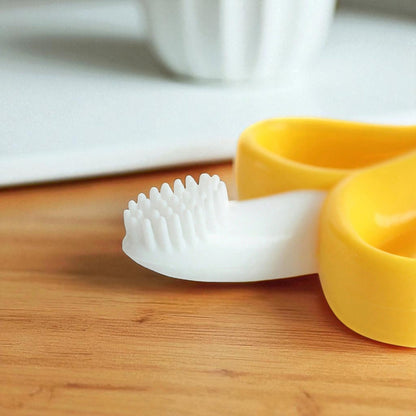 Anneau de Dentition - BananaChewBrush™ - Jaune - Mini mordille