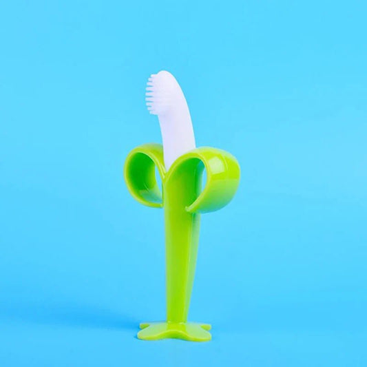 Anneau de Dentition - BananaChewBrush™ - Vert - Mini mordille