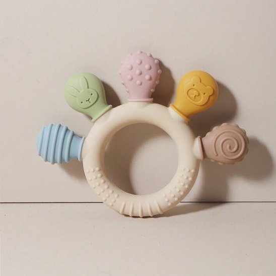 Anneau de dentition bebe | Silicone Apaisant - Mini mordille