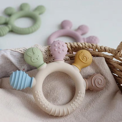 Anneau de dentition bebe | Silicone Apaisant - Mini mordille