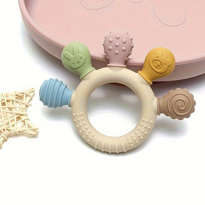 Anneau de dentition bebe | Silicone Apaisant - Mini mordille