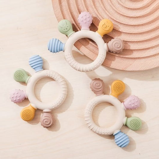 Anneau de dentition bebe | Silicone Apaisant - Mini mordille