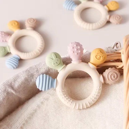 Anneau de dentition bebe | Silicone Apaisant - Mini mordille