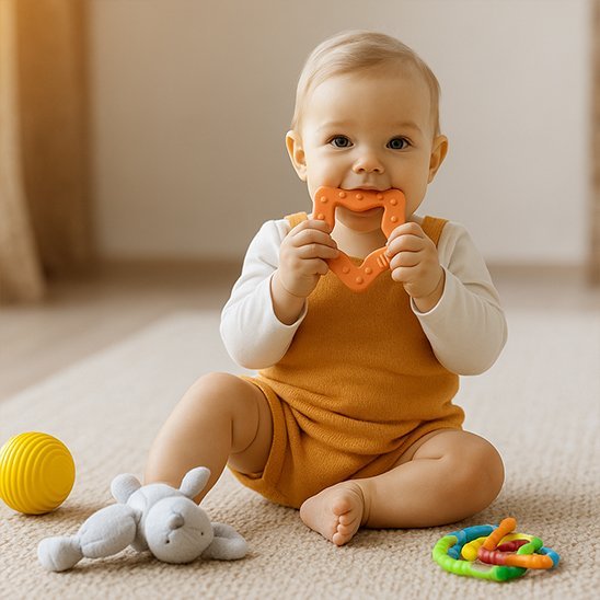 Anneau de dentition bébé | Soulage - Gencives - Mini mordille