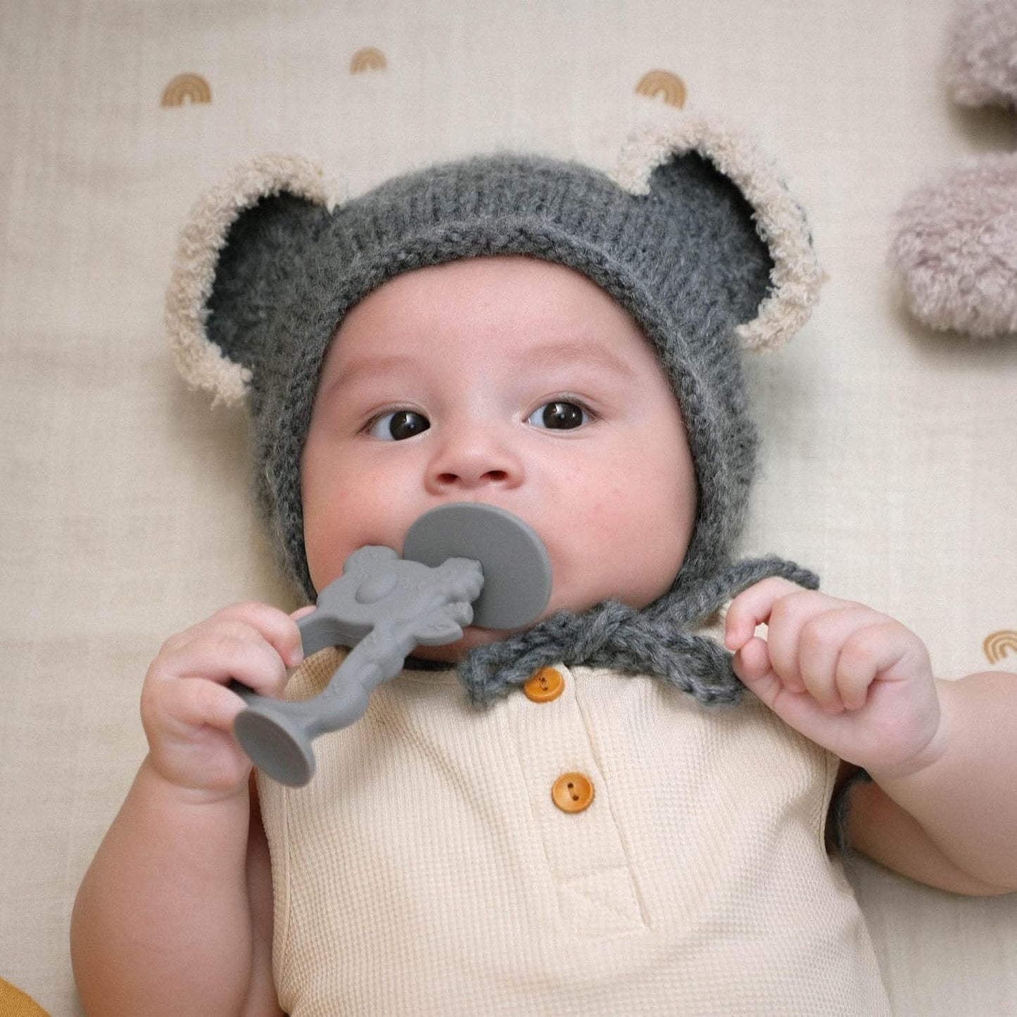 Anneau de Dentition - KoalaTeethBuddy™ - Gris - Mini mordille