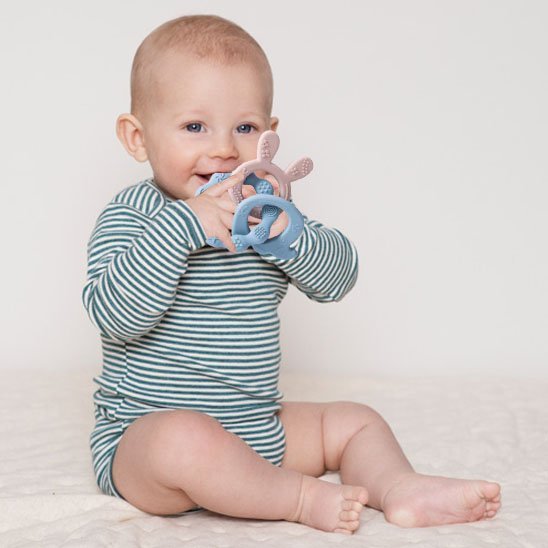 Anneau de Dentition | Silicone Apaisant Bébé Sans BPA - Mini mordille