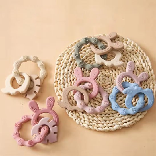 Anneau de Dentition | Silicone Apaisant Bébé Sans BPA - Mini mordille