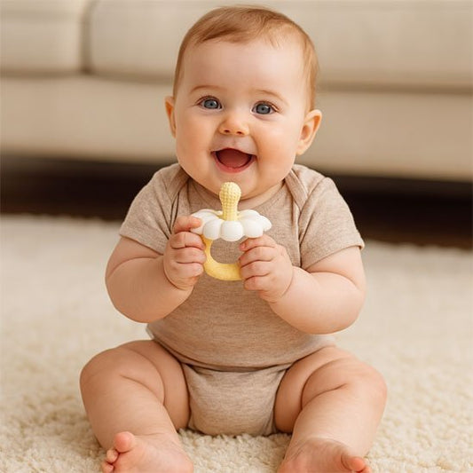 Anneau dentition bébé | Fleur Naturel - Mini mordille