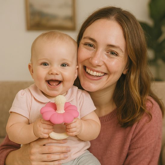 Anneau dentition bébé | Fleur Naturel - Mini mordille