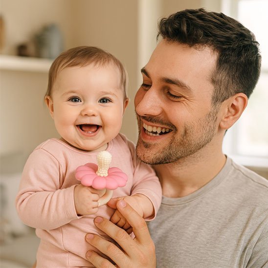 Anneau dentition bébé | Fleur Naturel - Mini mordille