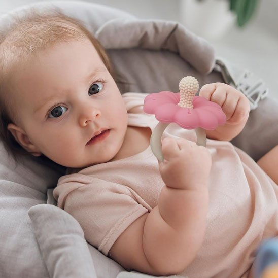 Anneau dentition bébé | Fleur Naturel - Mini mordille