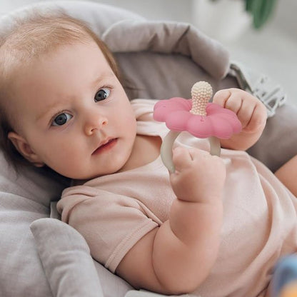 Anneau dentition bébé | Fleur Naturel - Mini mordille
