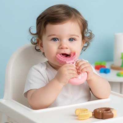 Brosse à dent bébé | Douce & Ergonomique - Mini mordille