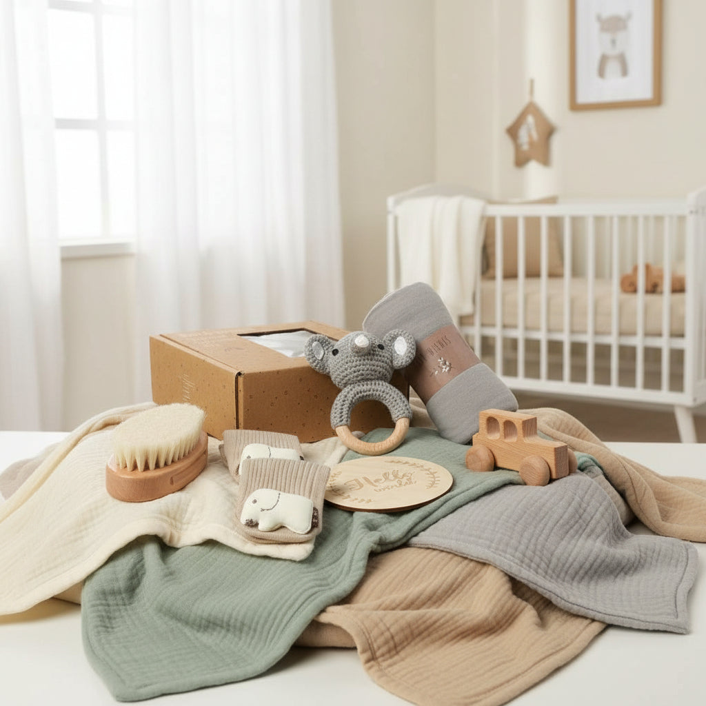 Cadeau naissance | 4-en-1 bois bio Naturel