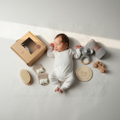 Cadeau naissance | 4-en-1 bois bio Naturel