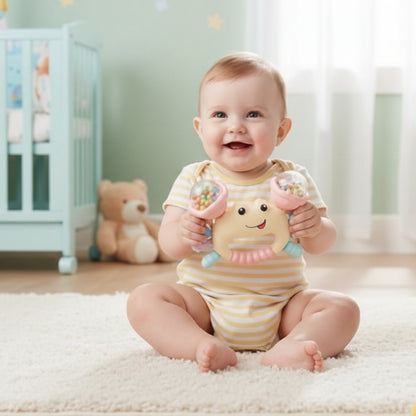 Hochet bébé | crabe sensoriel - Mini mordille