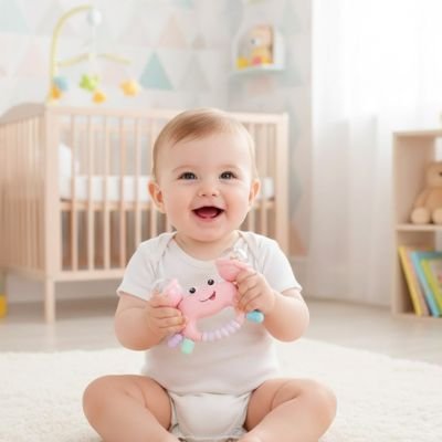 Hochet bébé | crabe sensoriel - Mini mordille