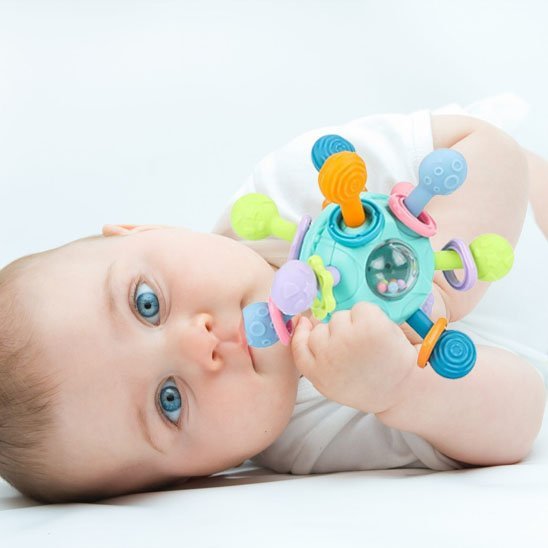 Hochet bébé | Éveil Sensoriel Naturel - Mini mordille