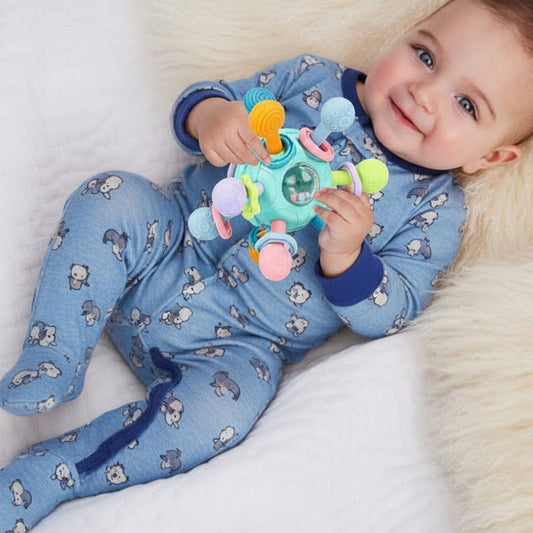 Hochet bébé | Éveil Sensoriel Naturel - Mini mordille