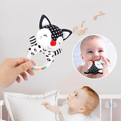 Hochet bébé | Naturel & Silicone - Mini mordille