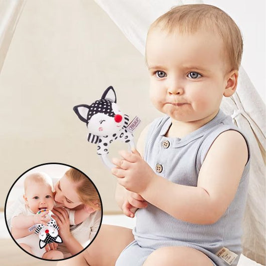 Hochet bébé | Naturel & Silicone - Mini mordille