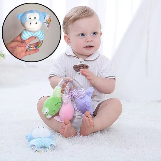 Hochet bébé | Naturel & Silicone - Mini mordille