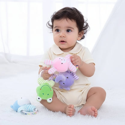 Hochet bébé | Naturel & Silicone - Mini mordille