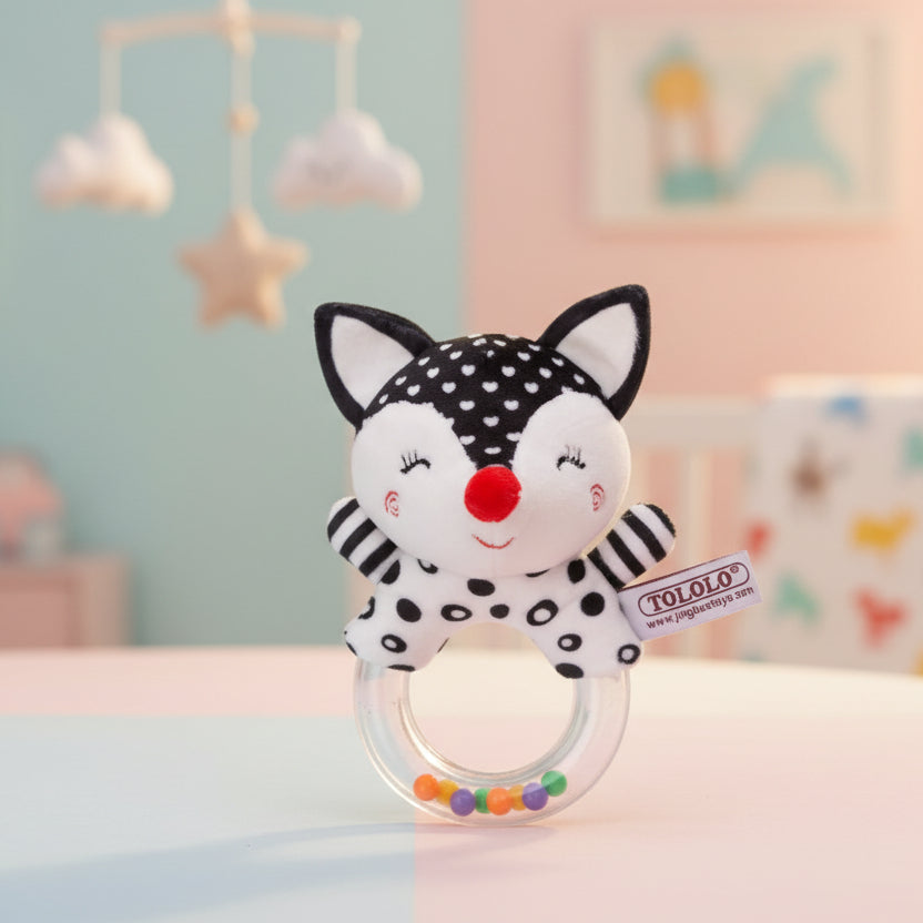 Hochet bébé | Naturel & Silicone - Mini mordille