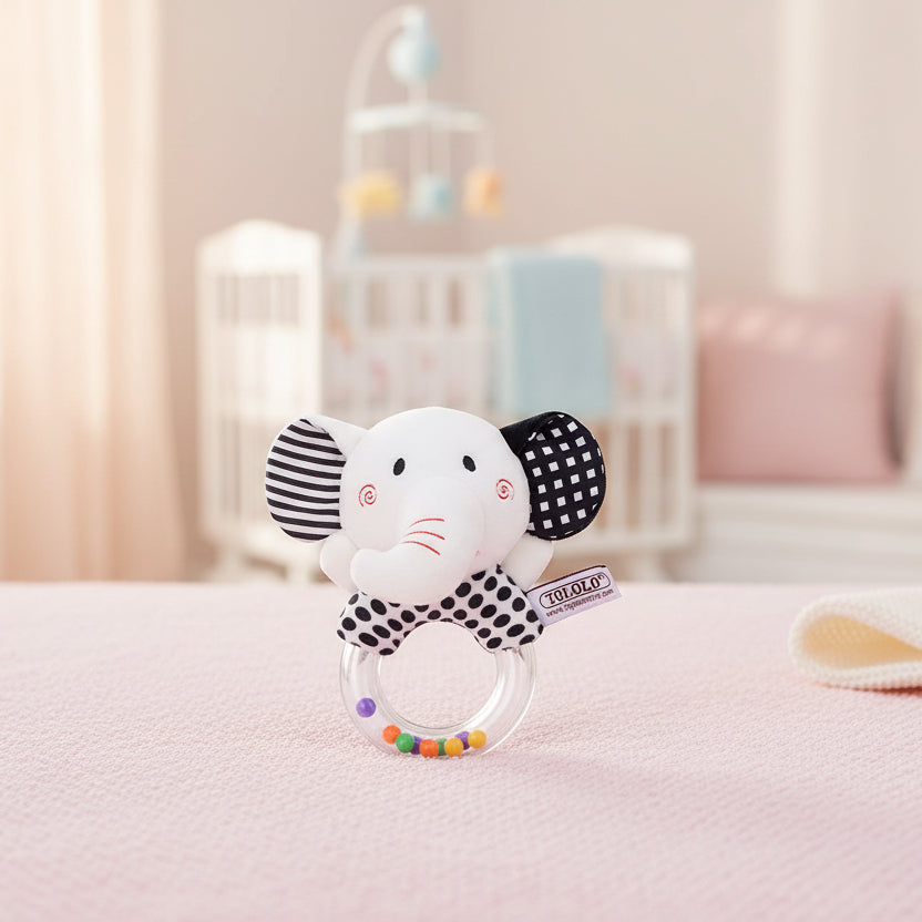 Hochet bébé | Naturel & Silicone - Mini mordille