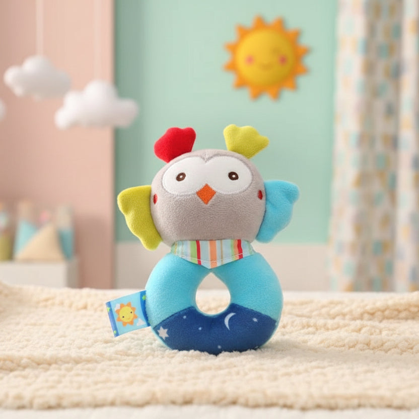 Hochet bébé | Naturel & Silicone - Mini mordille