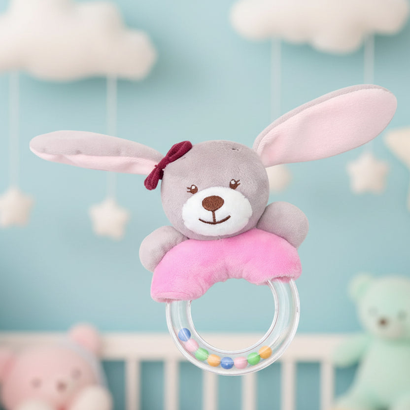 Hochet bébé | Naturel & Silicone - Mini mordille