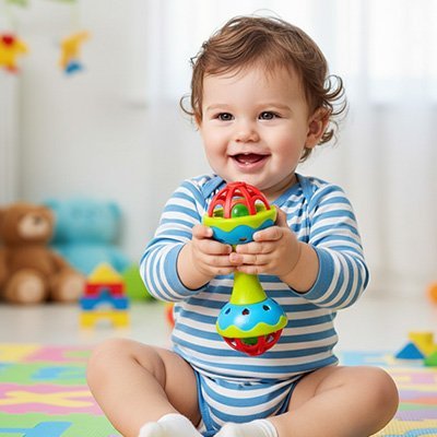 Hochet bébé | Sensoriel Apaisant - Mini mordille