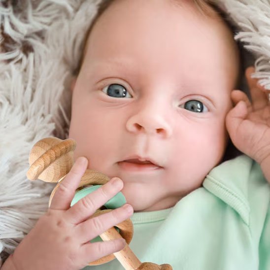 Hochet bébé | Stimul'éveil coloré - Mini mordille