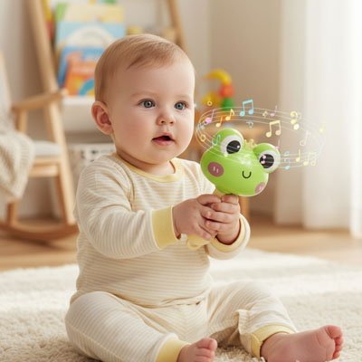 Hochet Sensoriel | Poussin Grenouille - Mini mordille