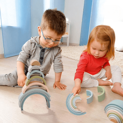 Jouet en Bois - RainbowBridge™ - Bleu - Mini mordille