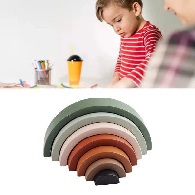 Jouet en Bois - RainbowBridge™ - Vert Marron - Mini mordille