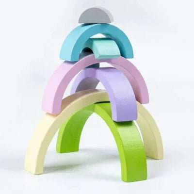 Jouet en Bois - RainbowBridge™ - Vert Mauve - Mini mordille