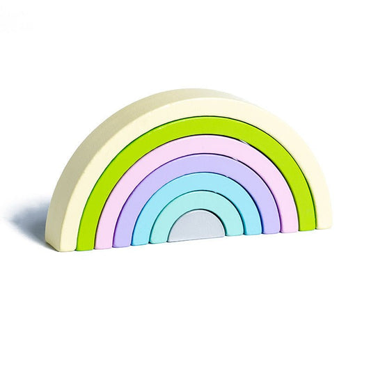 Jouet en Bois - RainbowBridge™ - Vert Mauve - Mini mordille