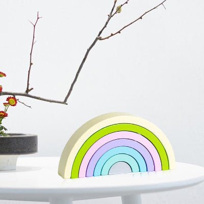 Jouet en Bois - RainbowBridge™ - Vert Mauve - Mini mordille