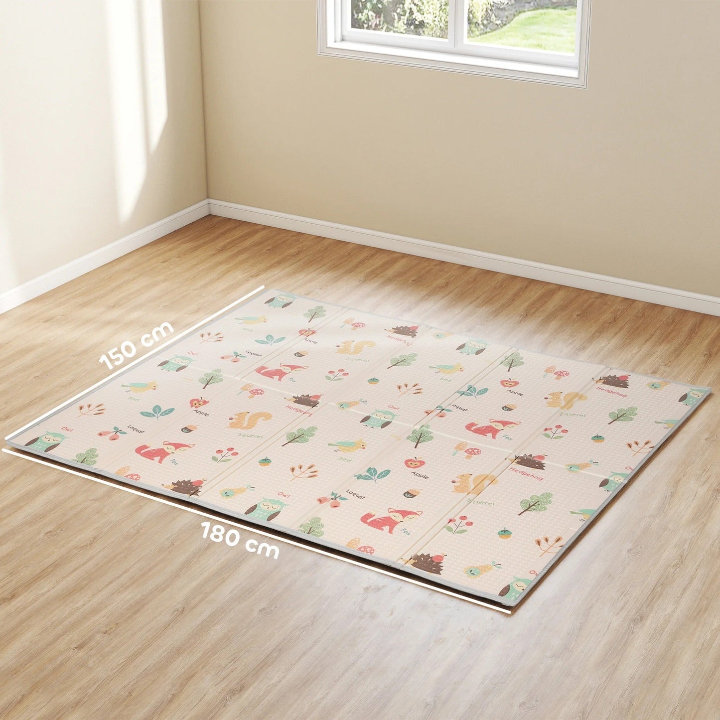 Tapis d'éveil réversible imperméable | ÉduSafe - Mini mordille